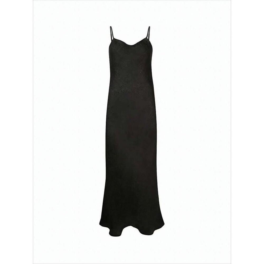 BASERANGE Long Linen Dress with Spaghetti Straps
